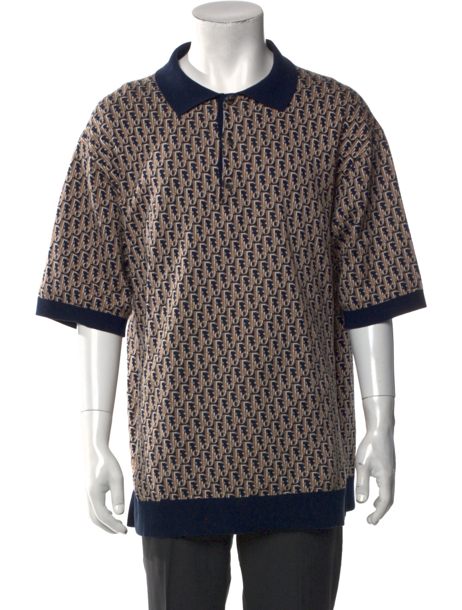DIOR MEN 2022 Oblique Jacquard Polo Shirt