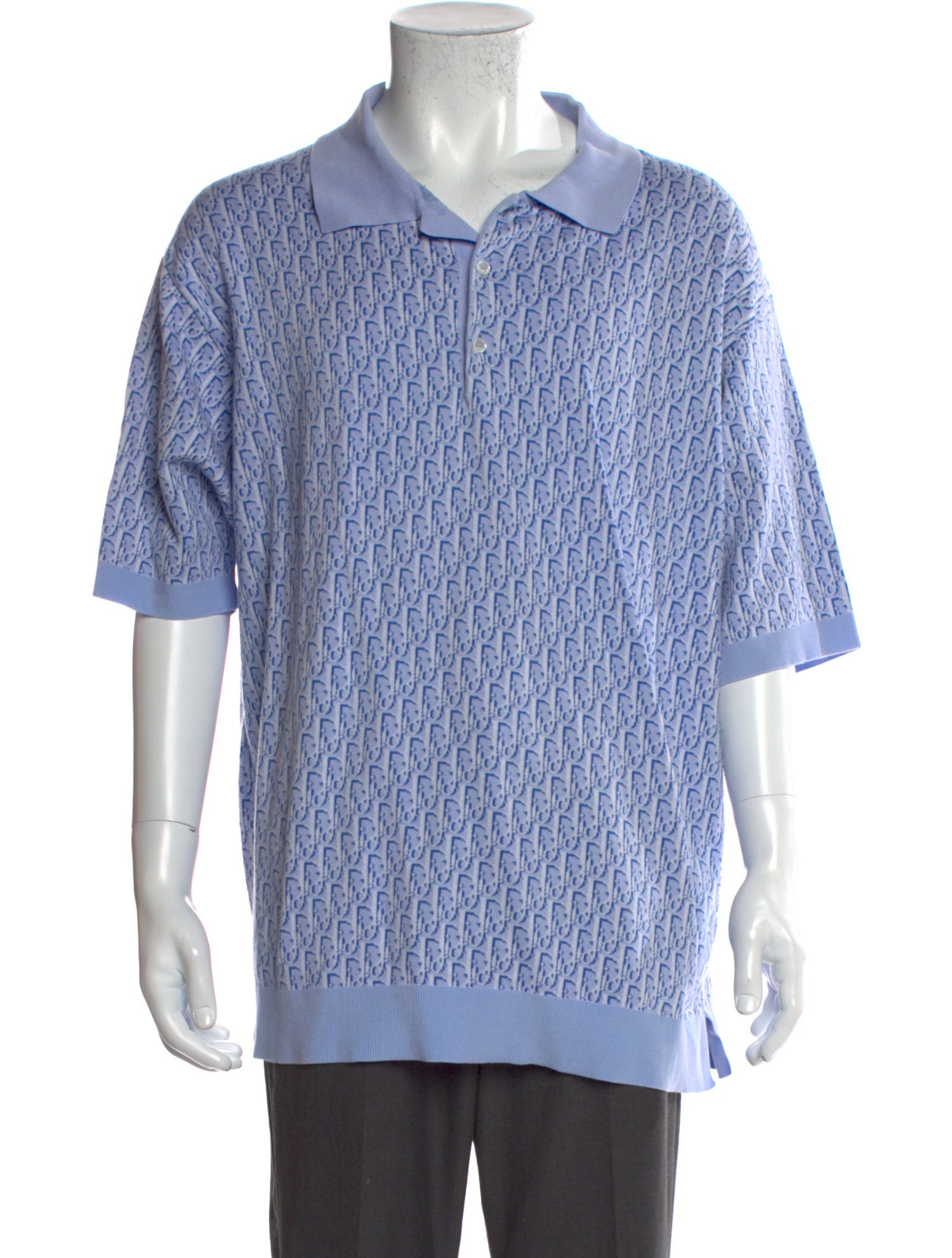 DIOR MEN 2022 Oblique Jacquard Polo Shirt