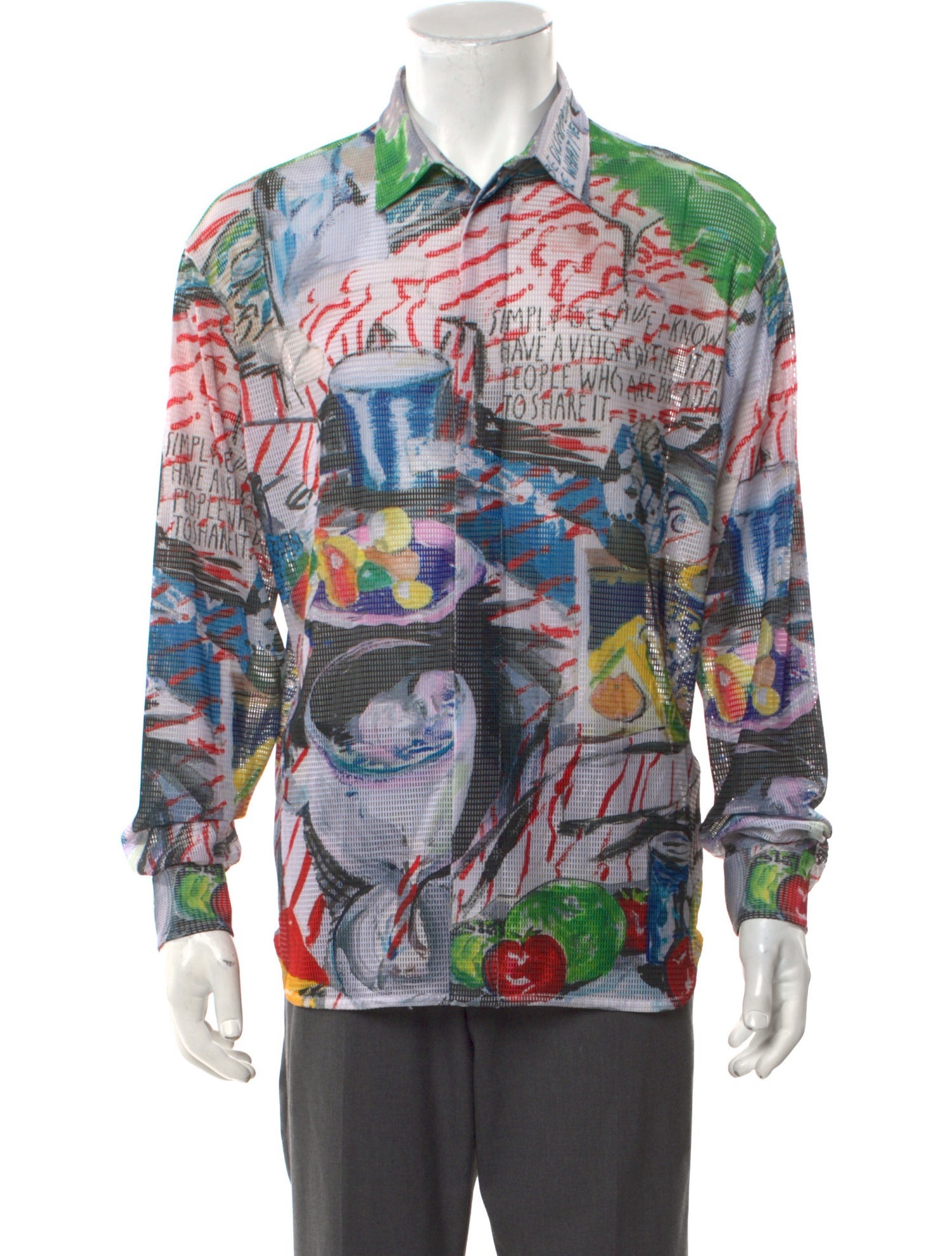 DIOR MEN Printed Long Sleeve Shirt