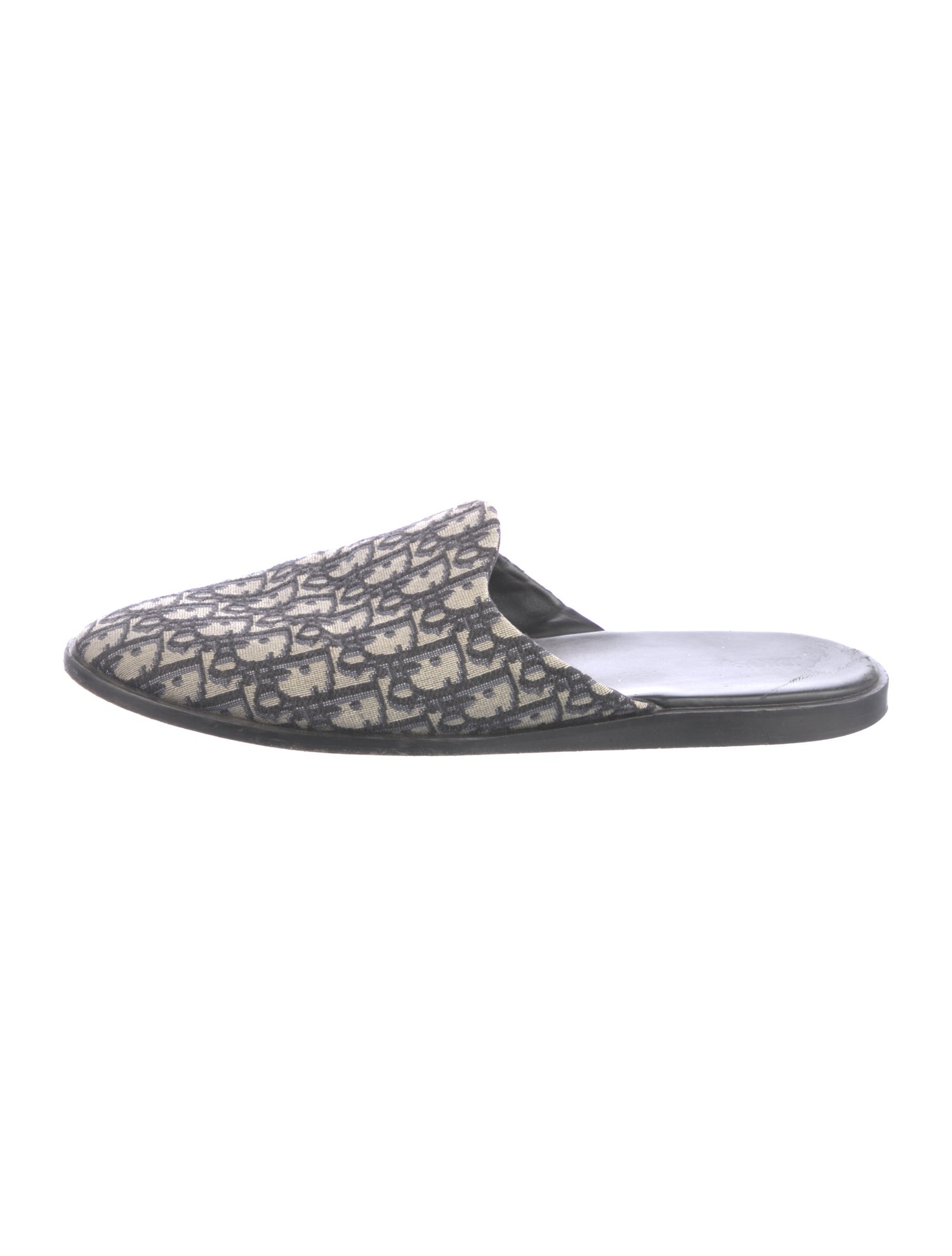 DIOR MEN Oblique Jacquard Canvas Slides