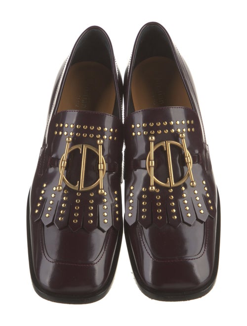 Christian Dior Calfskin Studded Accents Loafers