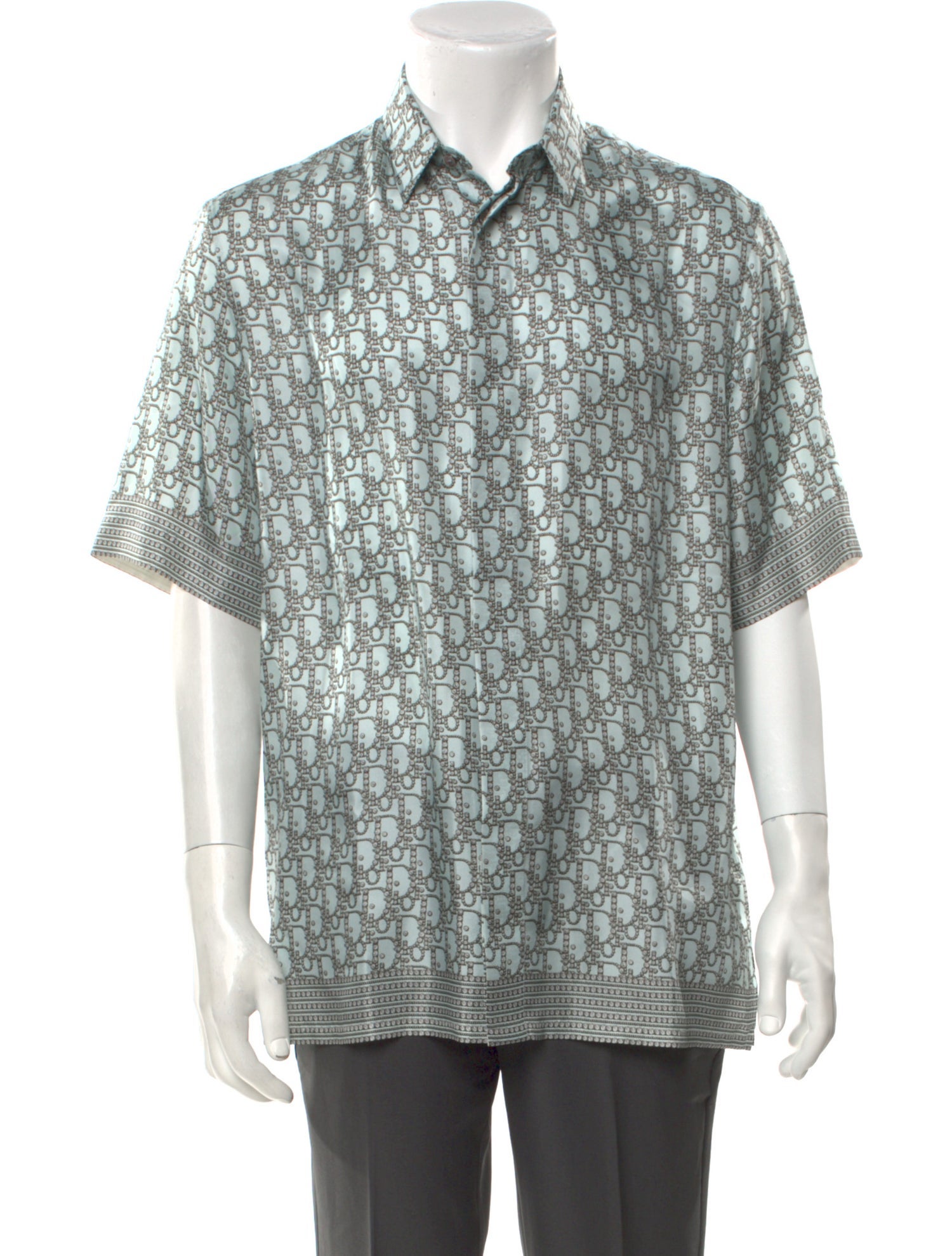 DIOR MEN Oblique Jacquard Silk Shirt