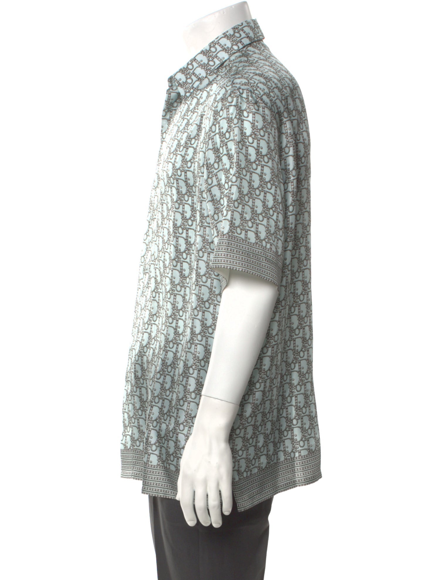 DIOR MEN Oblique Jacquard Silk Shirt