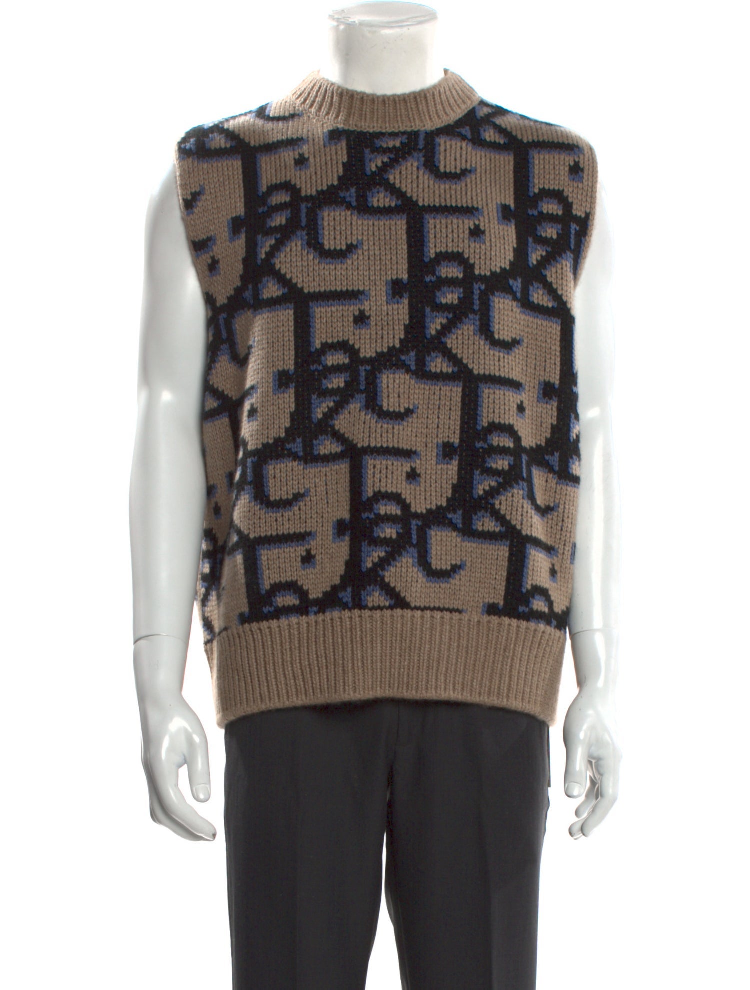 Cactus Jack Dior 2022 Oblique Jacquard Sweater Vest