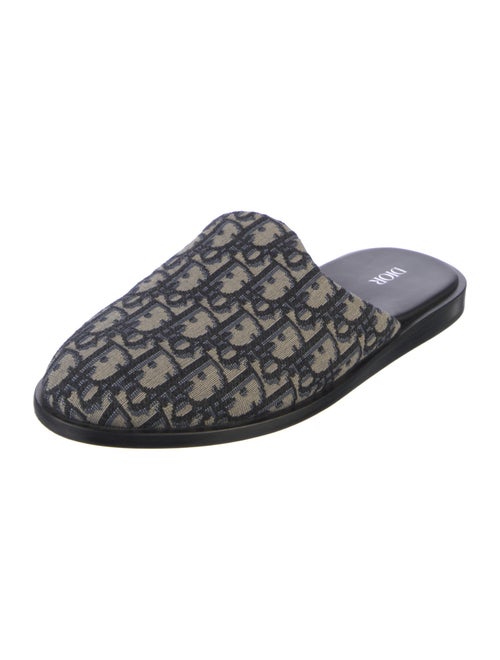 DIOR MEN Oblique Jacquard Canvas Slippers