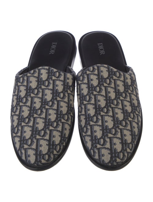 DIOR MEN Oblique Jacquard Canvas Slippers