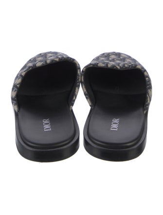 DIOR MEN Oblique Jacquard Canvas Slippers