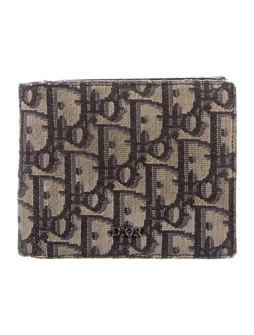 DIOR MEN 2020 Oblique Jacquard Compact Wallet