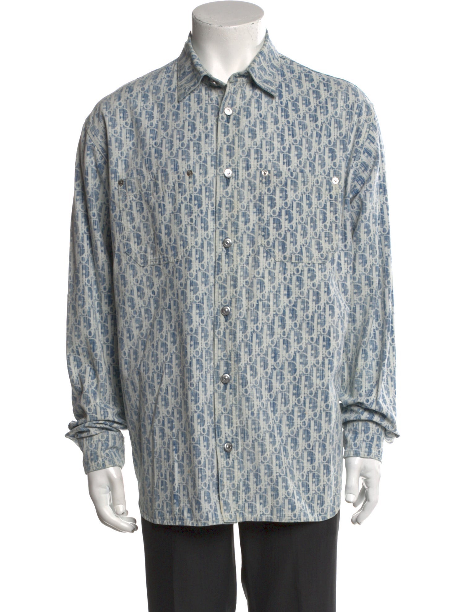 DIOR MEN 2020 Oblique Jacquard Dress Shirt