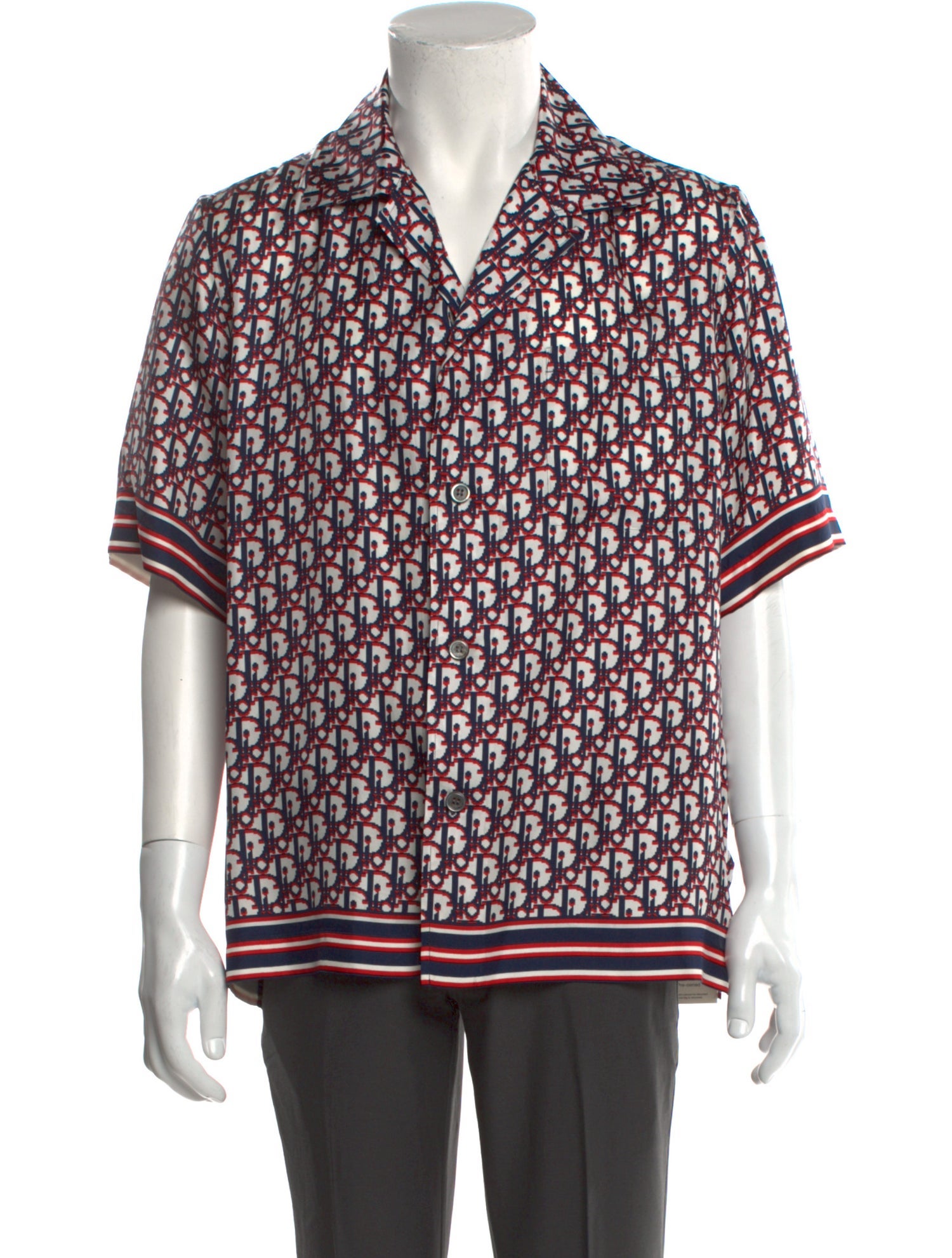 Burberry Animal Print Short Sleeve Shirt w/ Tags - White