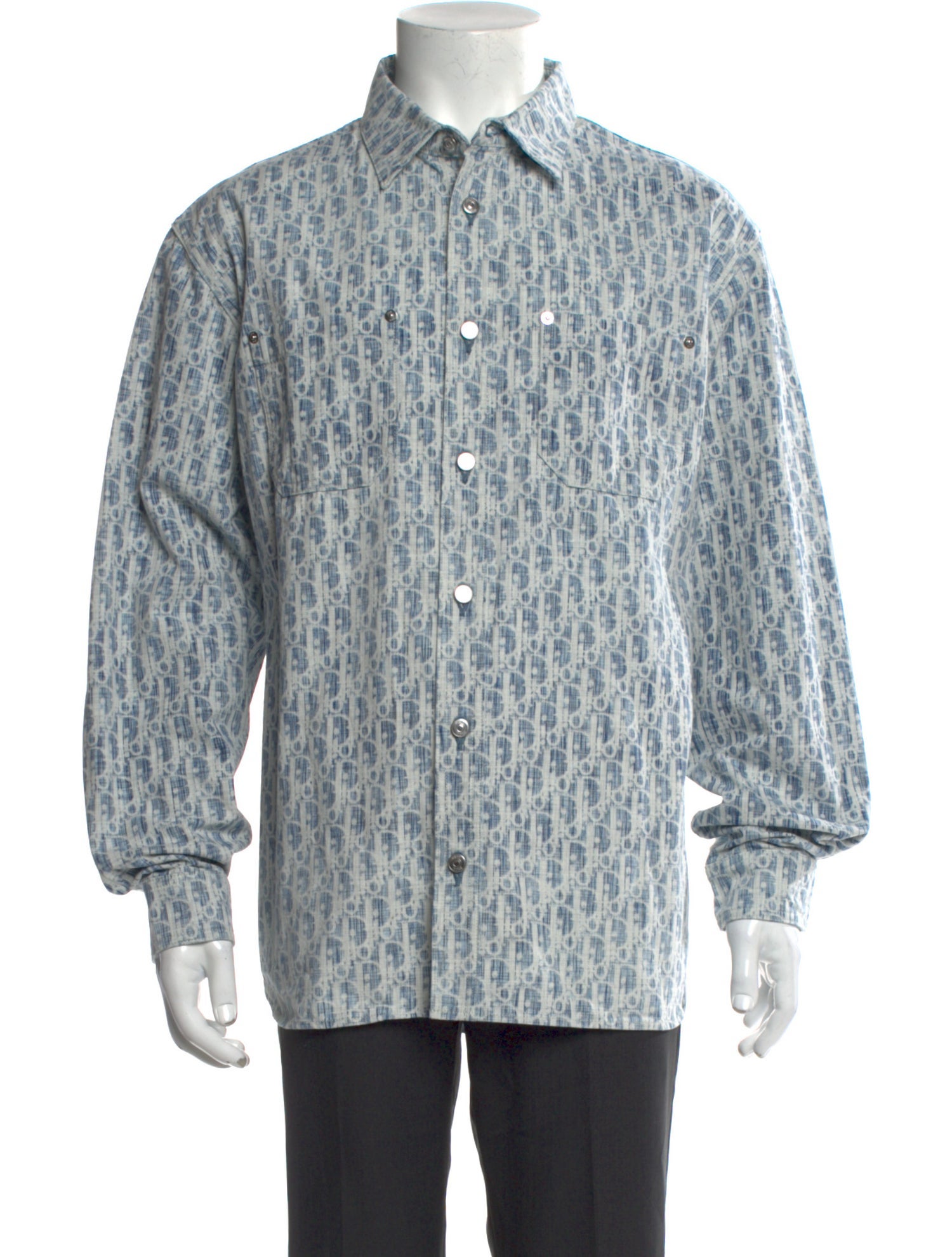 DIOR MEN 2020 Oblique Jacquard Shirt w/ Tags