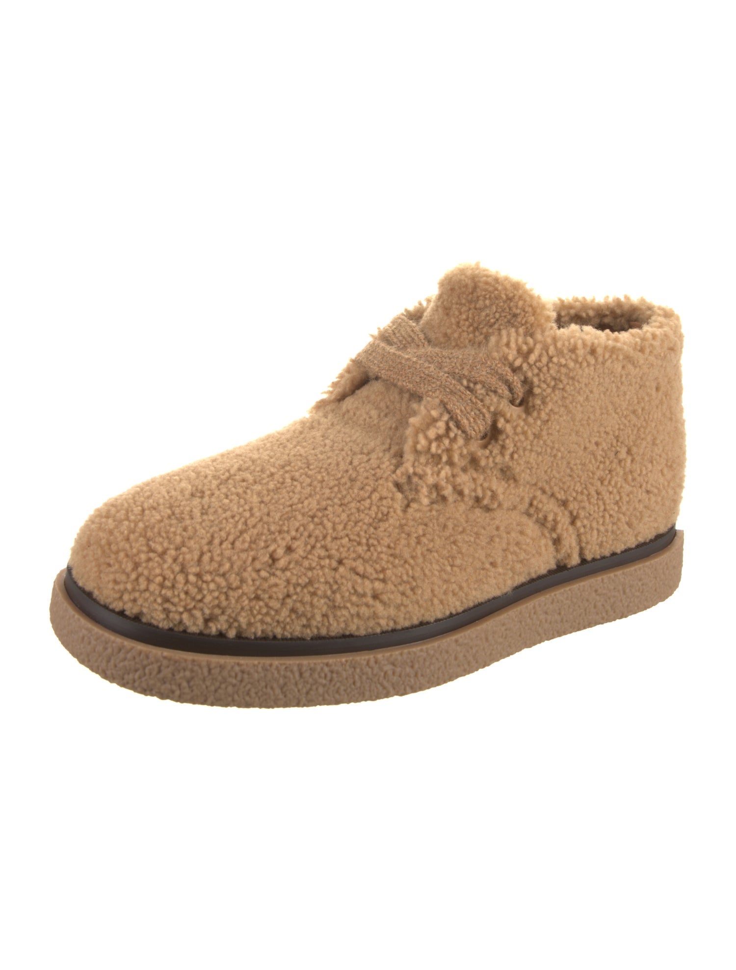 DIOR MEN Shearling Lace-Up Boots