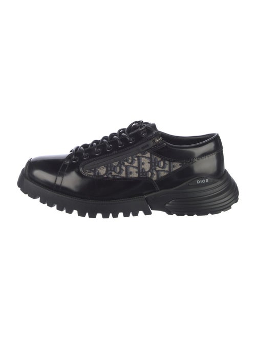 DIOR MEN Leather Graphic Print Oxfords