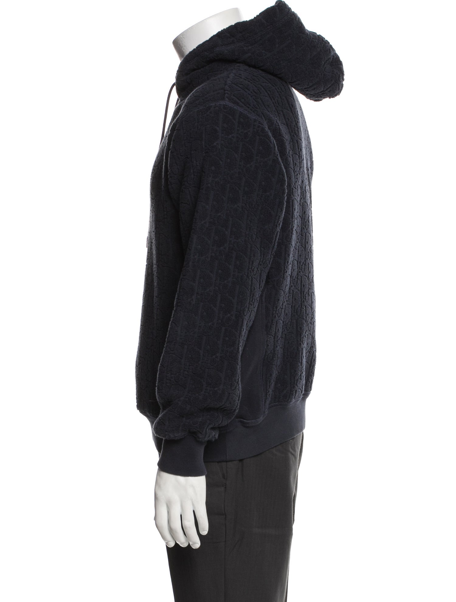 DIOR MEN Oblique Jacquard Crew Neck Hoodie
