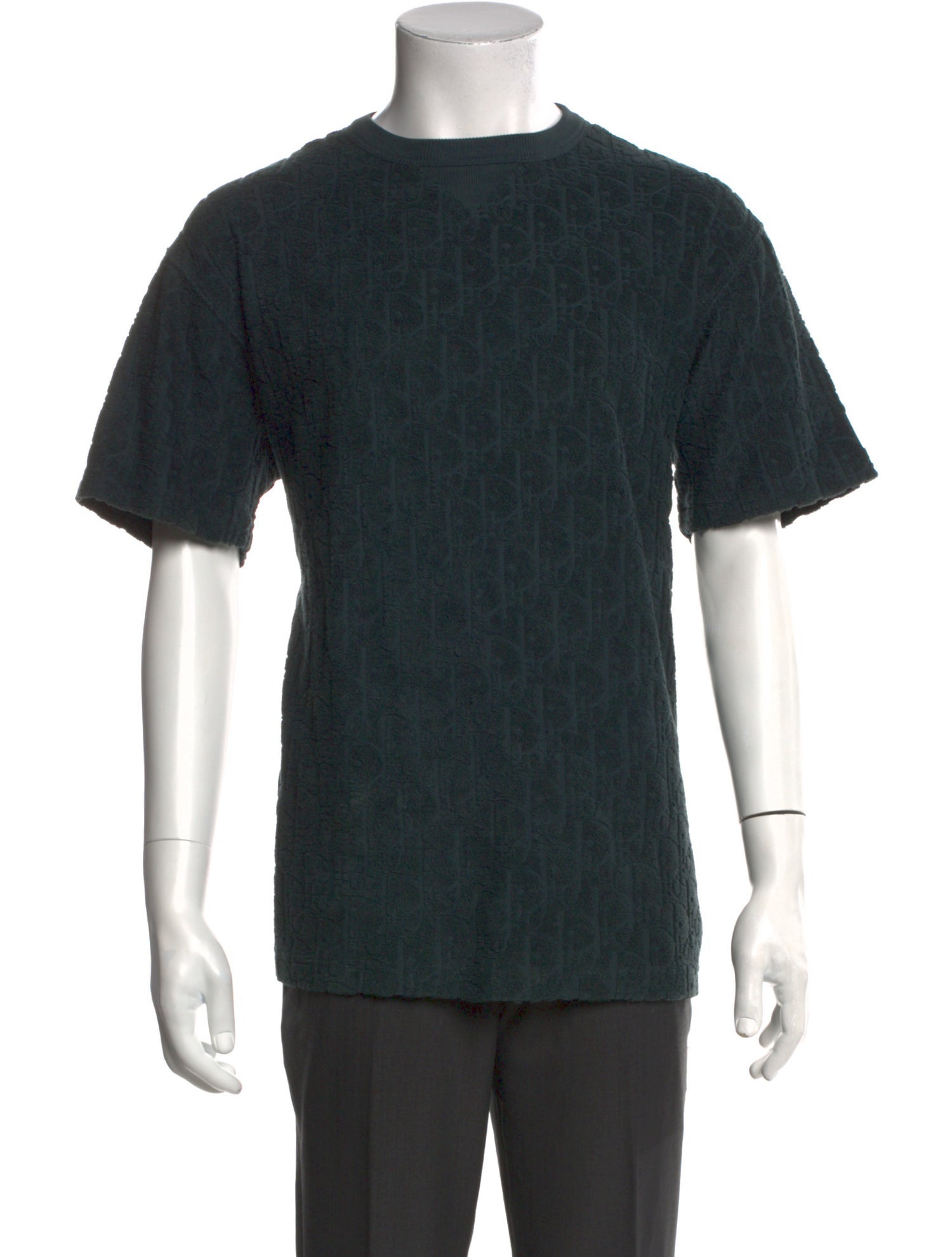 DIOR MEN Oblique Jacquard Crew Neck T-Shirt