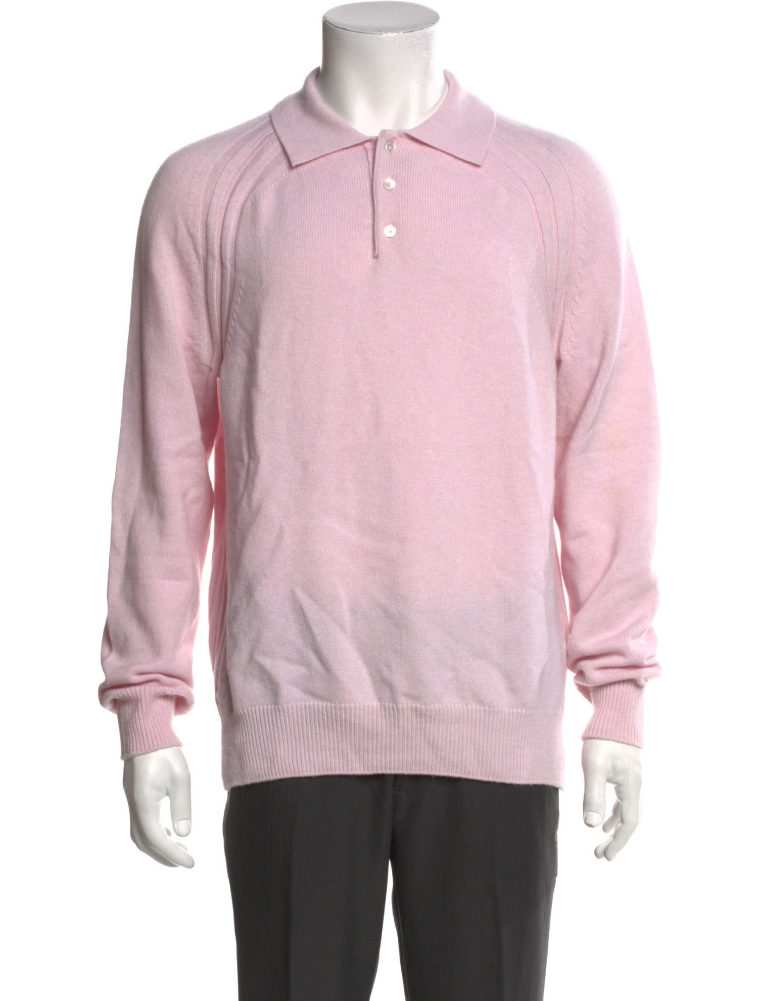 DIOR MEN 2023 Oblique Jacquard Polo Sweater - Pink Sweaters