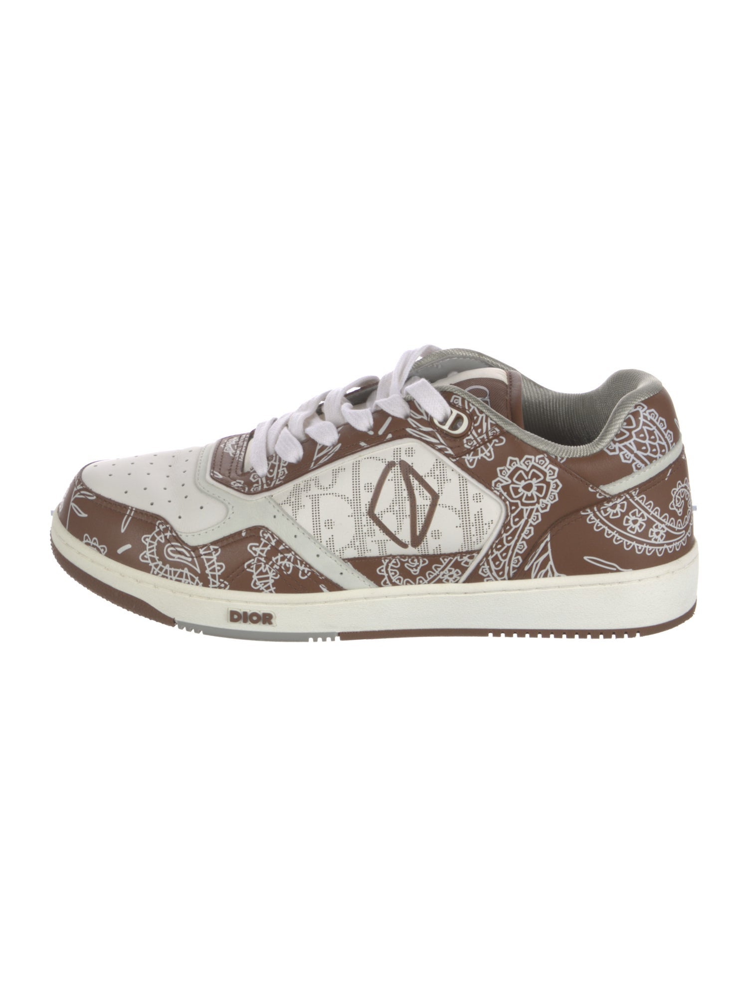 DIOR MEN B27 Paisley 'Coffee White ' Sneakers
