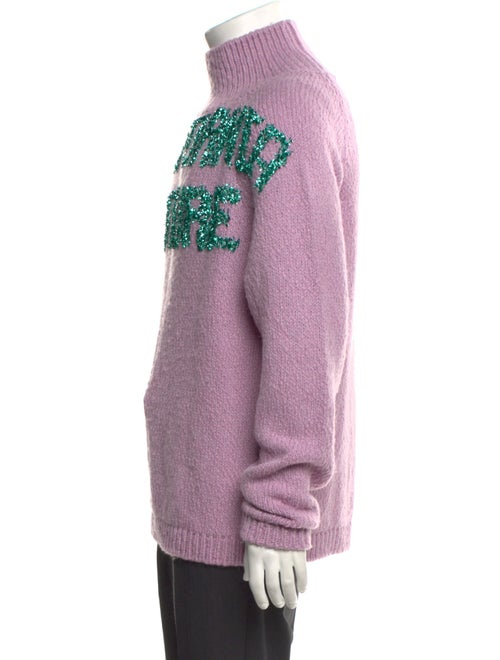 DIOR MEN Graphic Print Turtleneck Pullover