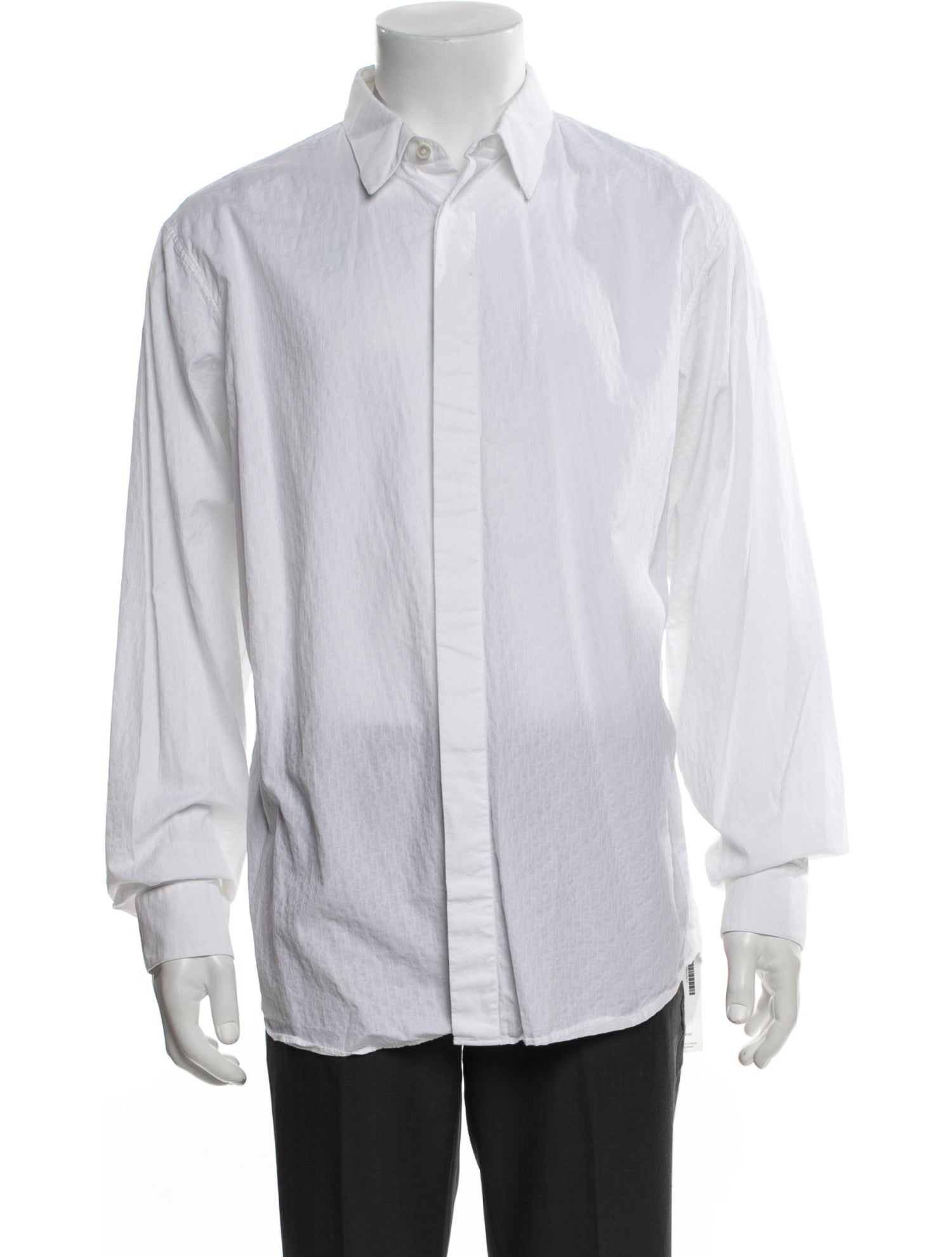 DIOR MEN 2020 Oblique Jacquard Tuxedo Shirt