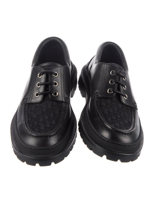 DIOR MEN Oblique Jacquard Leather Dress Loafers