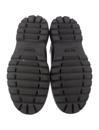 DIOR MEN Oblique Jacquard Leather Dress Loafers