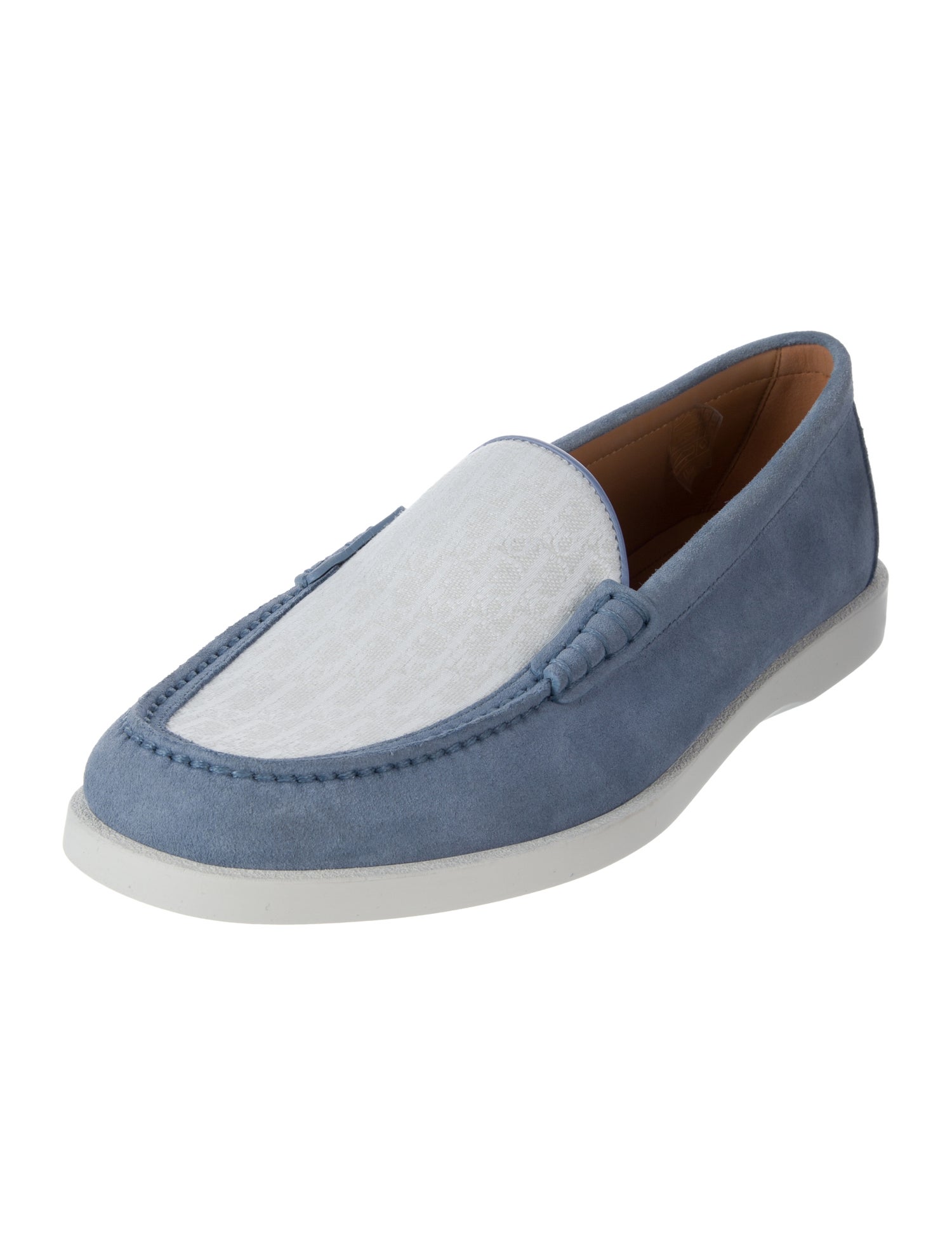 DIOR MEN Oblique Jacquard Suede Loafers