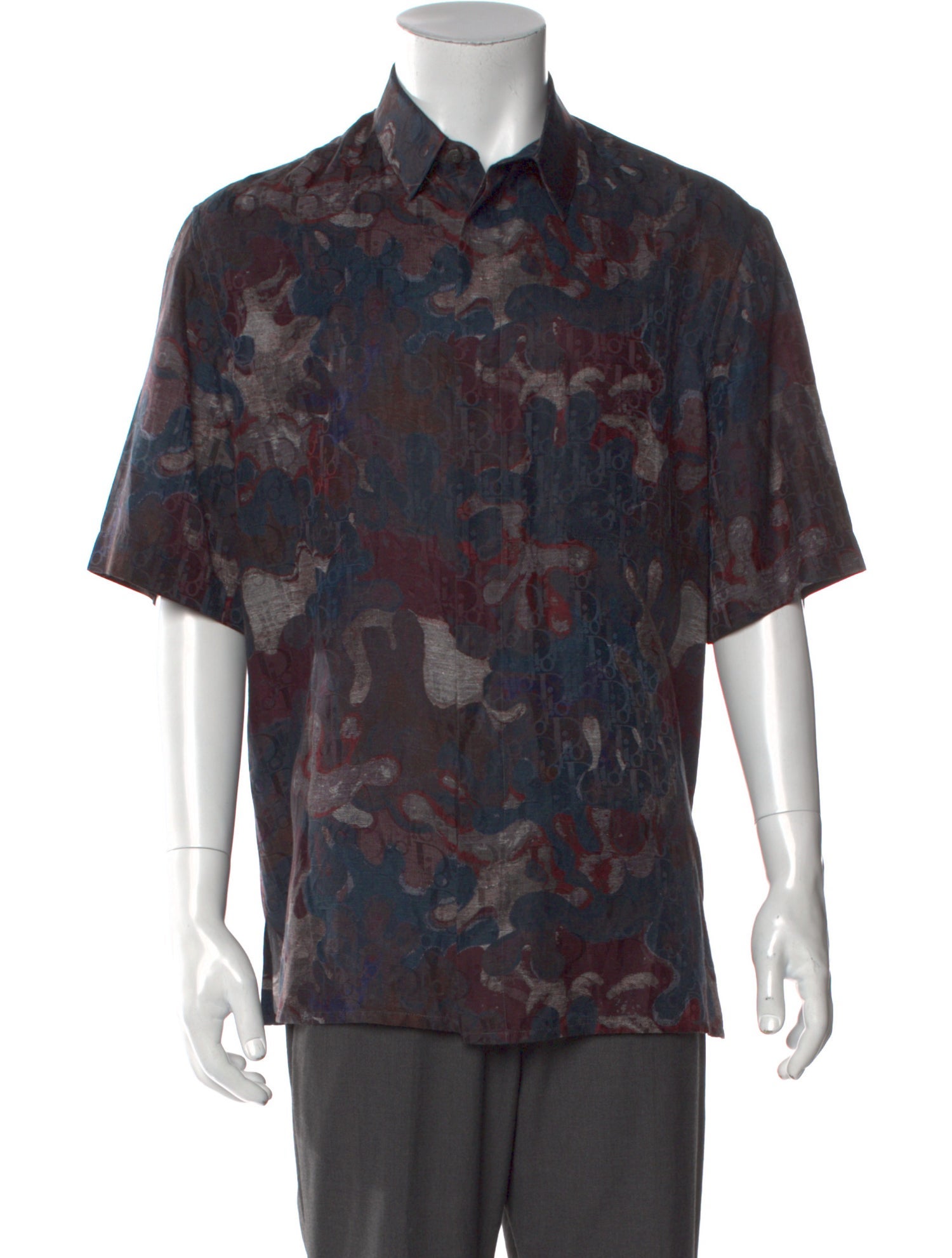 DIOR MEN Oblique Jacquard Short Sleeve Shirt