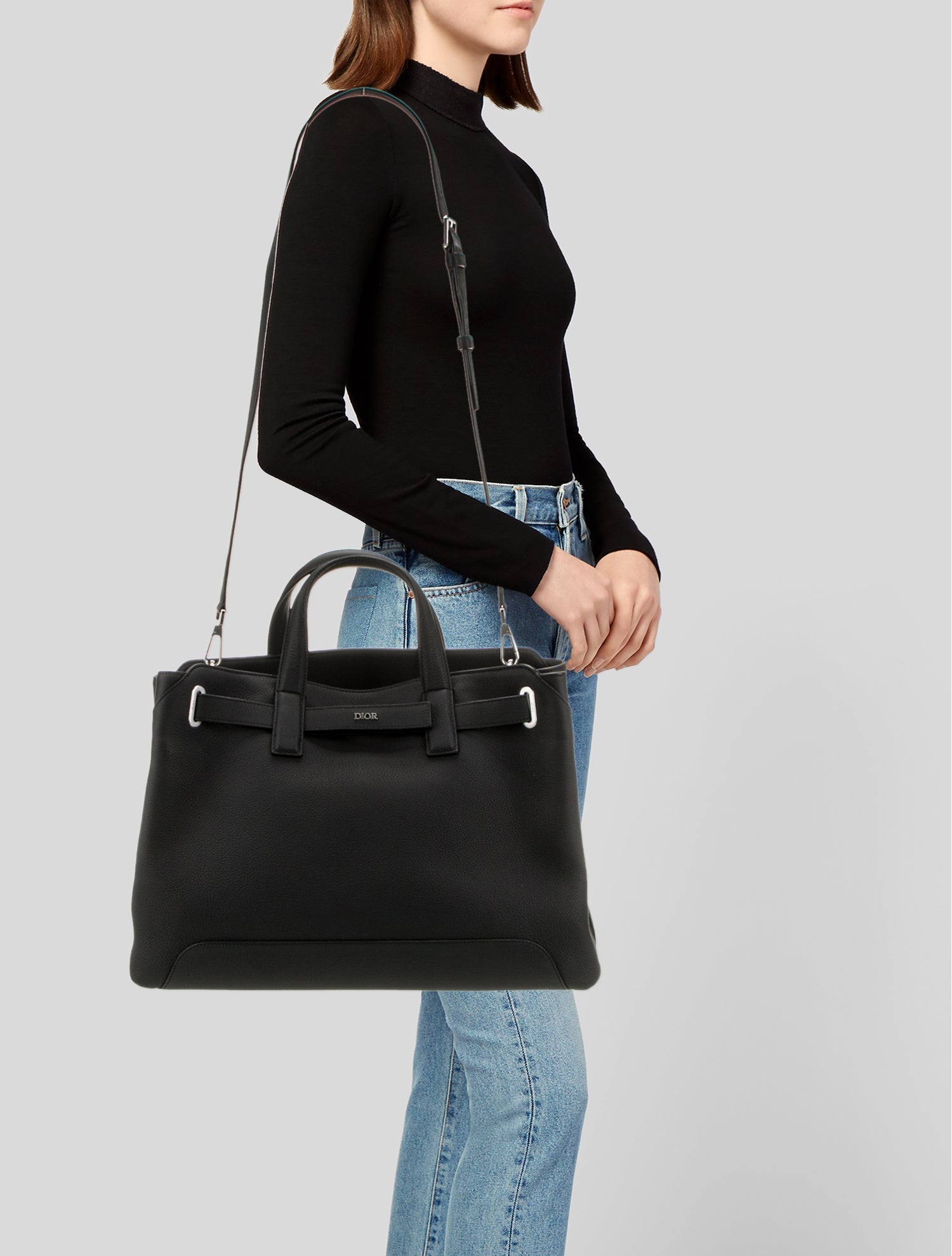 DIOR MEN Leather Tote