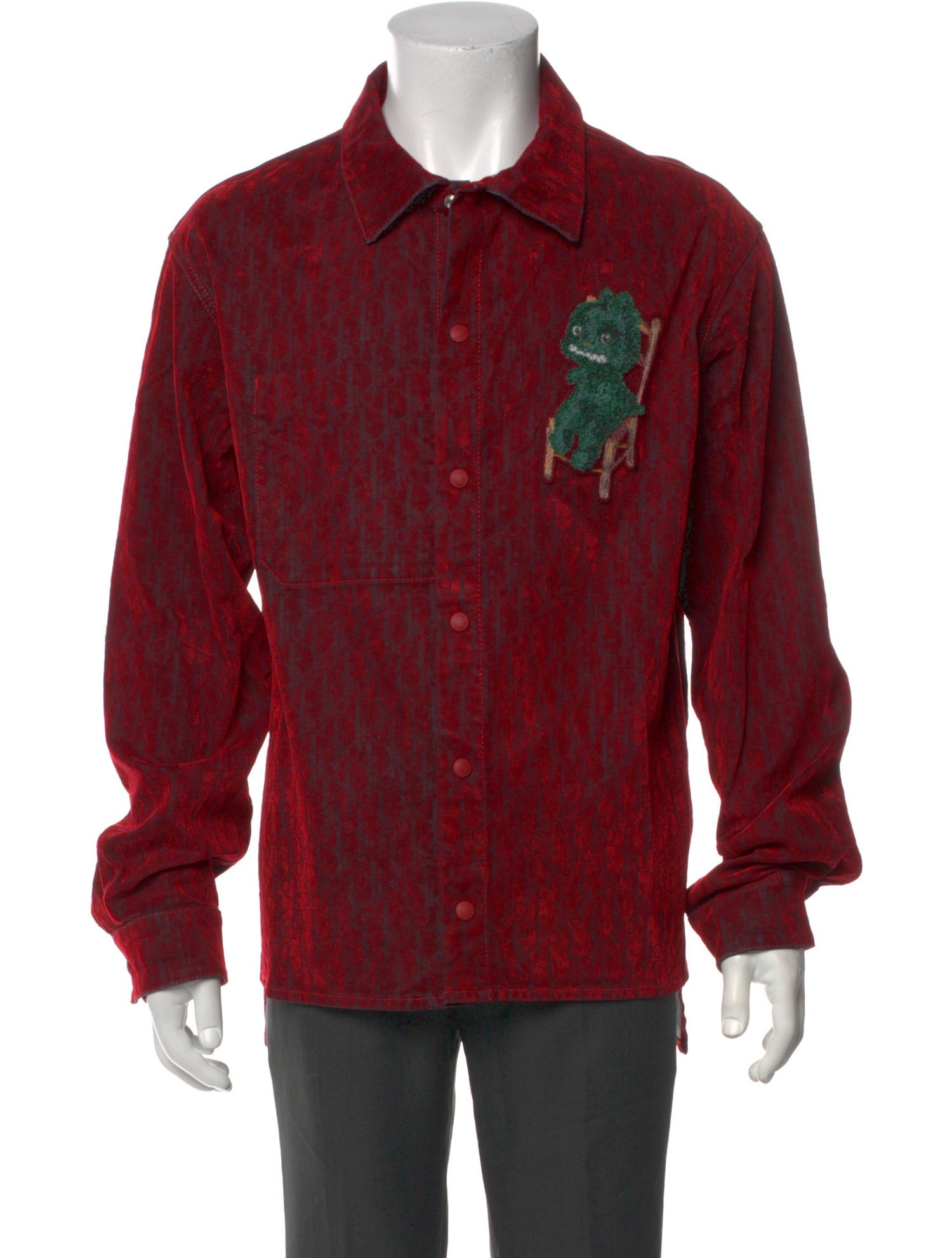 DIOR MEN 2022 Oblique Jacquard Denim Shirt