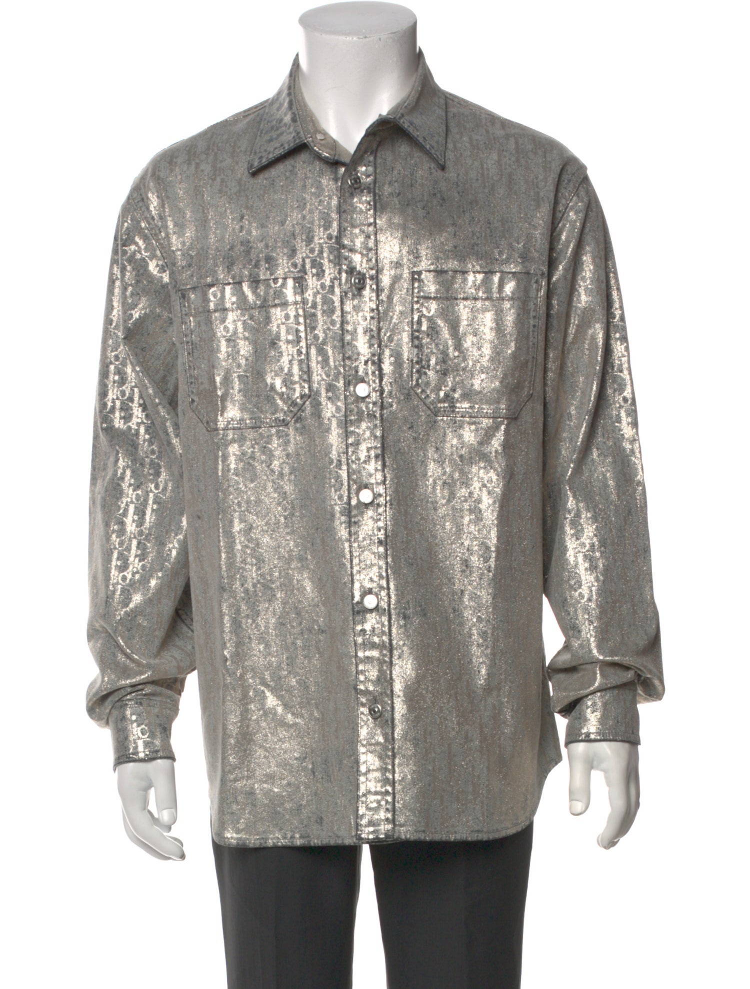 DIOR MEN 2020 Oblique Jacquard Denim Shirt