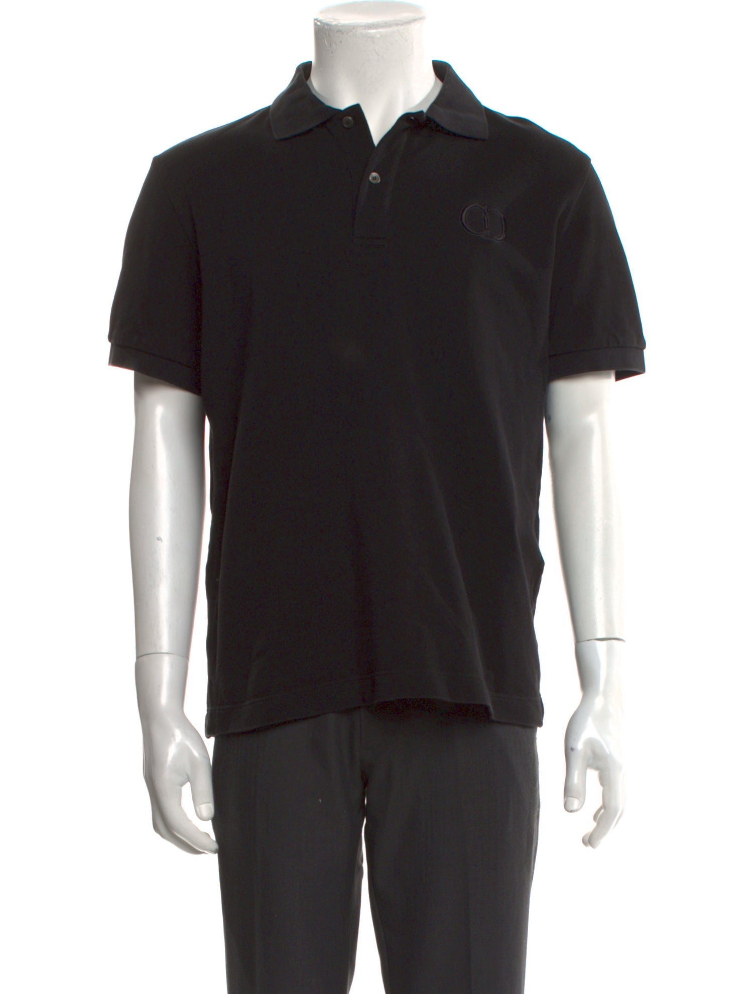 DIOR MEN 2020 CD Icon Logo Pique Polo Shirt