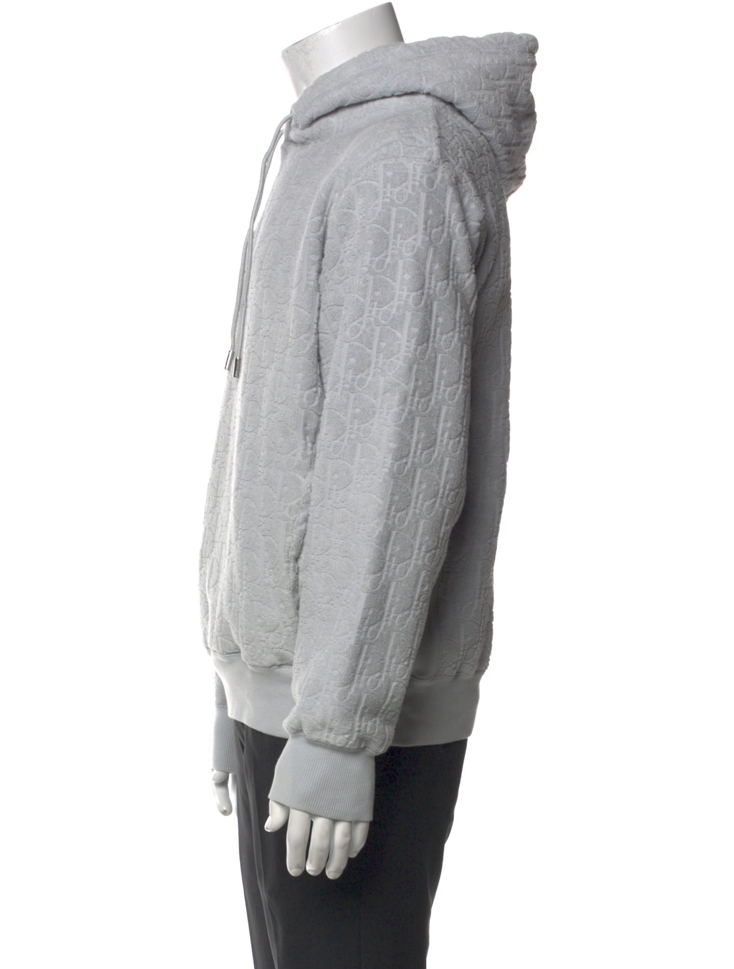 DIOR MEN Oblique Jacquard Crew Neck Hoodie