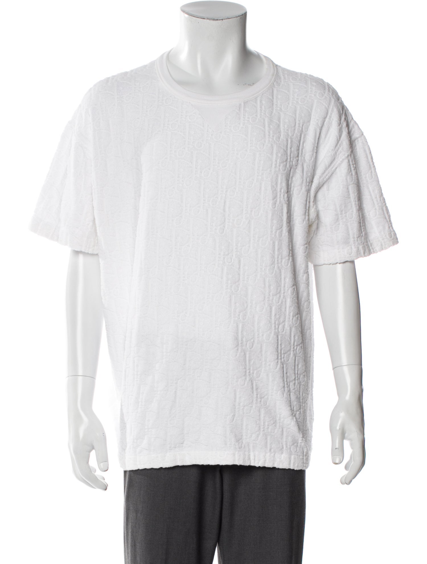DIOR MEN Oblique Jacquard Crew Neck T-Shirt