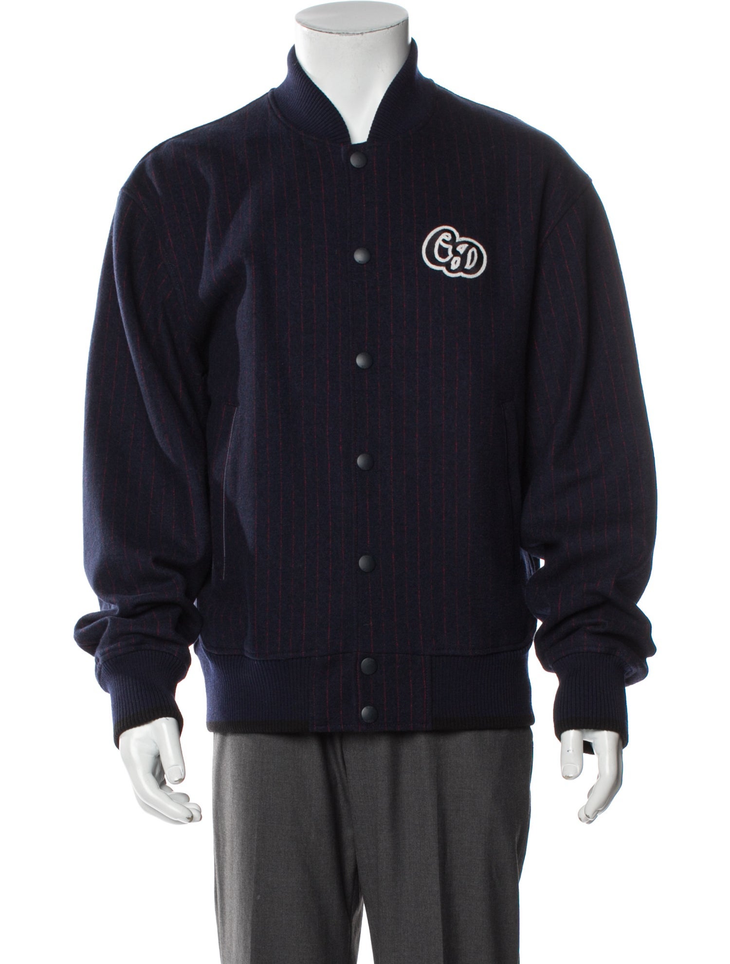 DIOR MEN 2022 Signature Logo Varsity Jacket