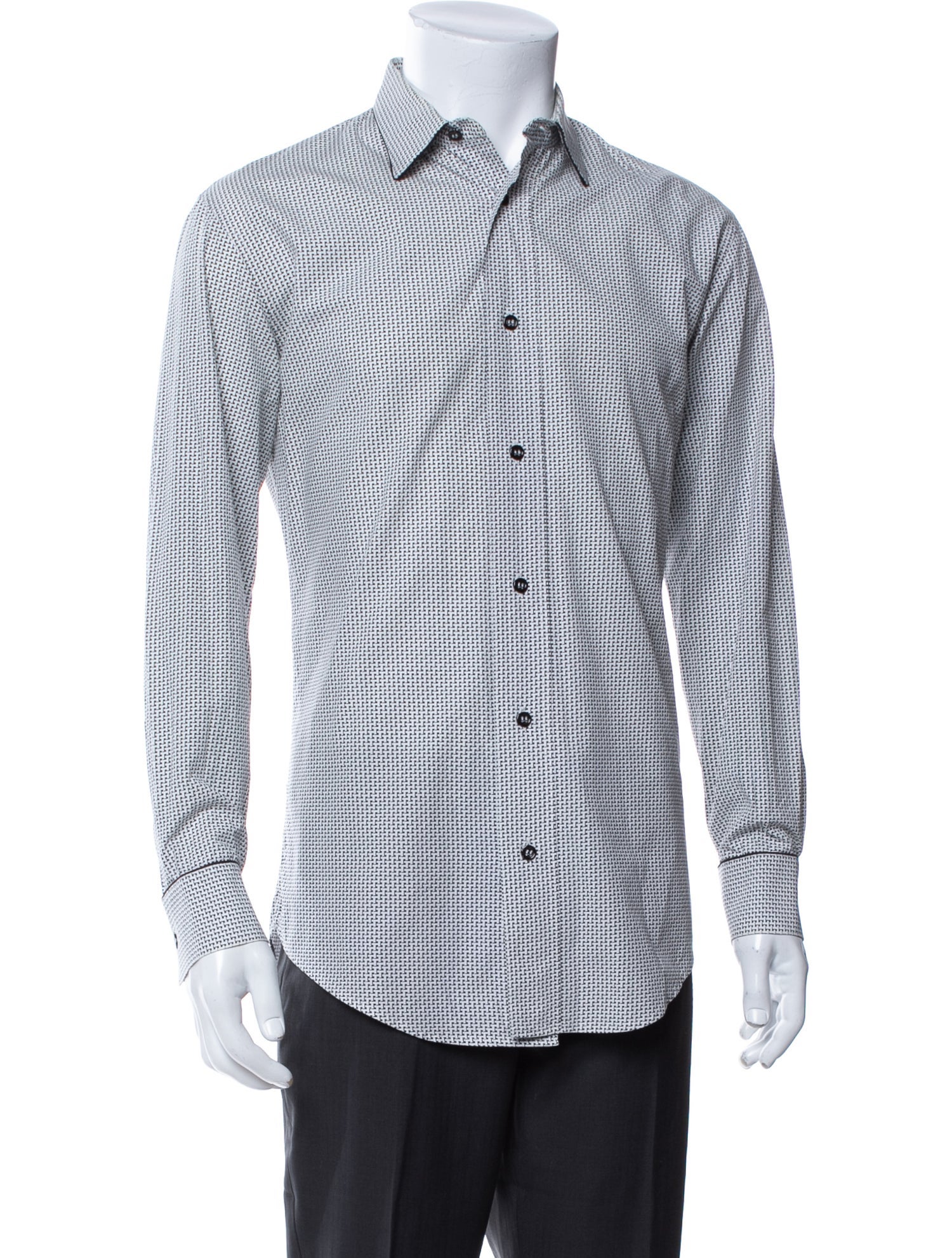 Dior Homme Printed Long Sleeve Dress Shirt
