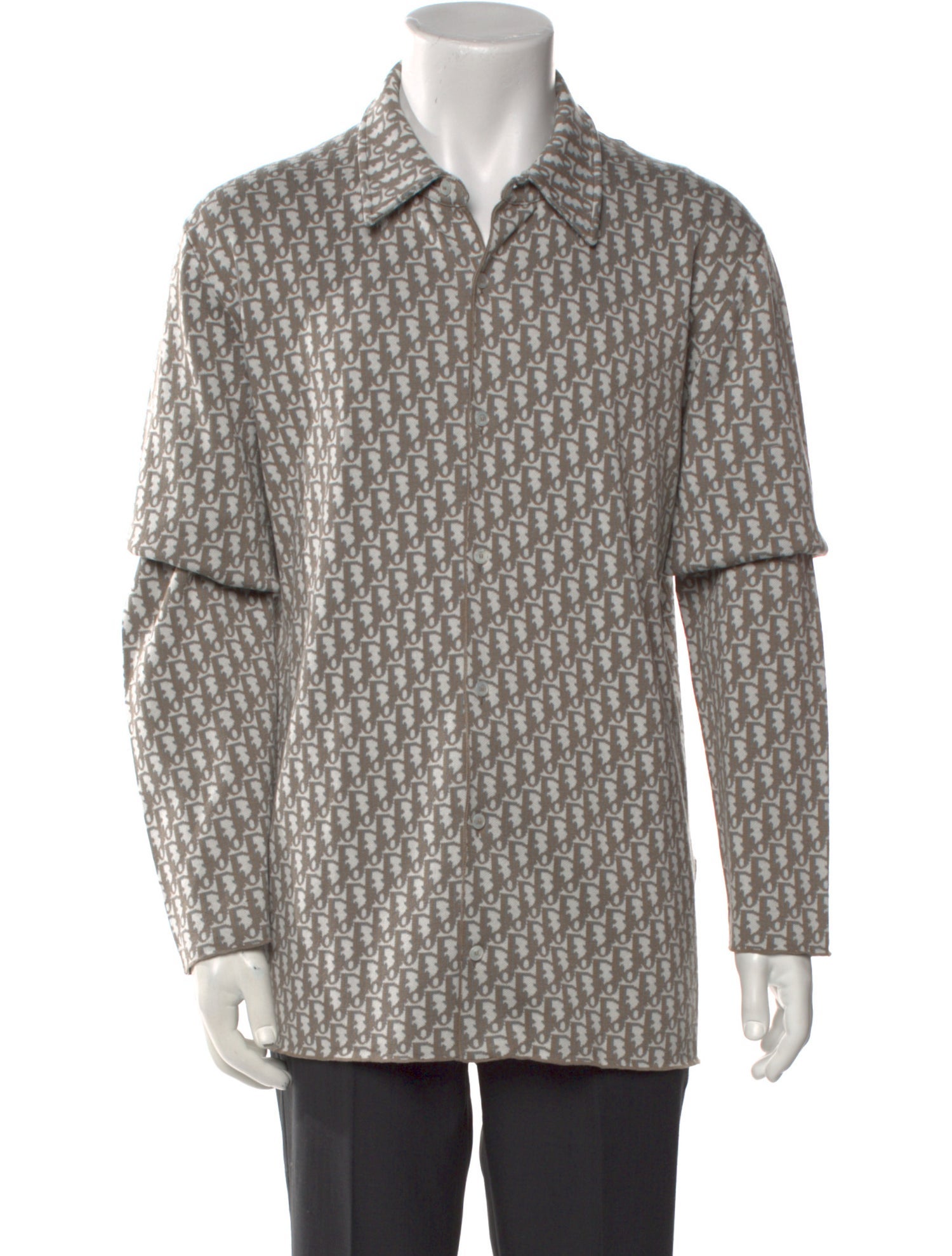 DIOR MEN 2020 Oblique Jacquard Shirt w/ Tags