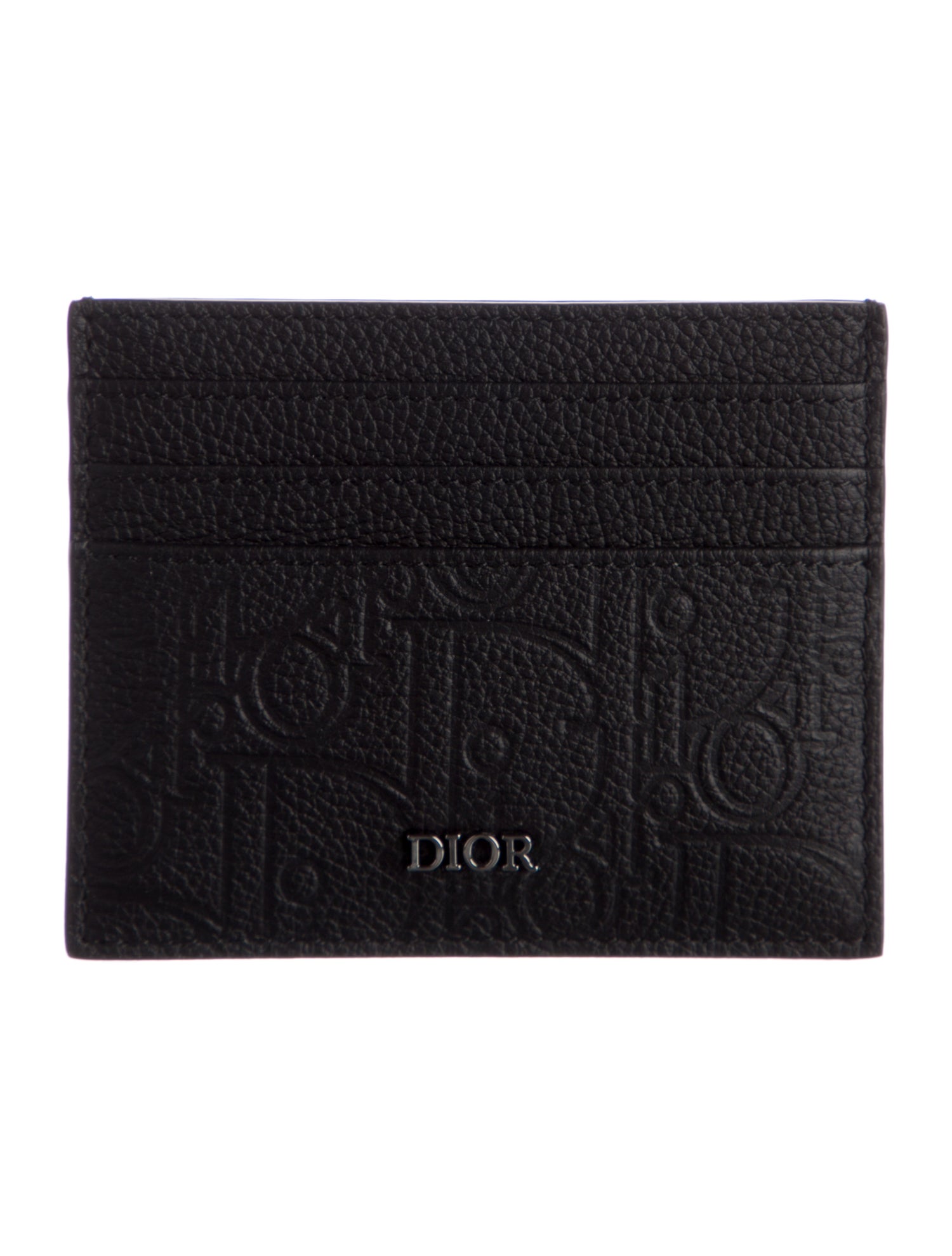 DIOR MEN Leather Printed Card Holder w/ Tags