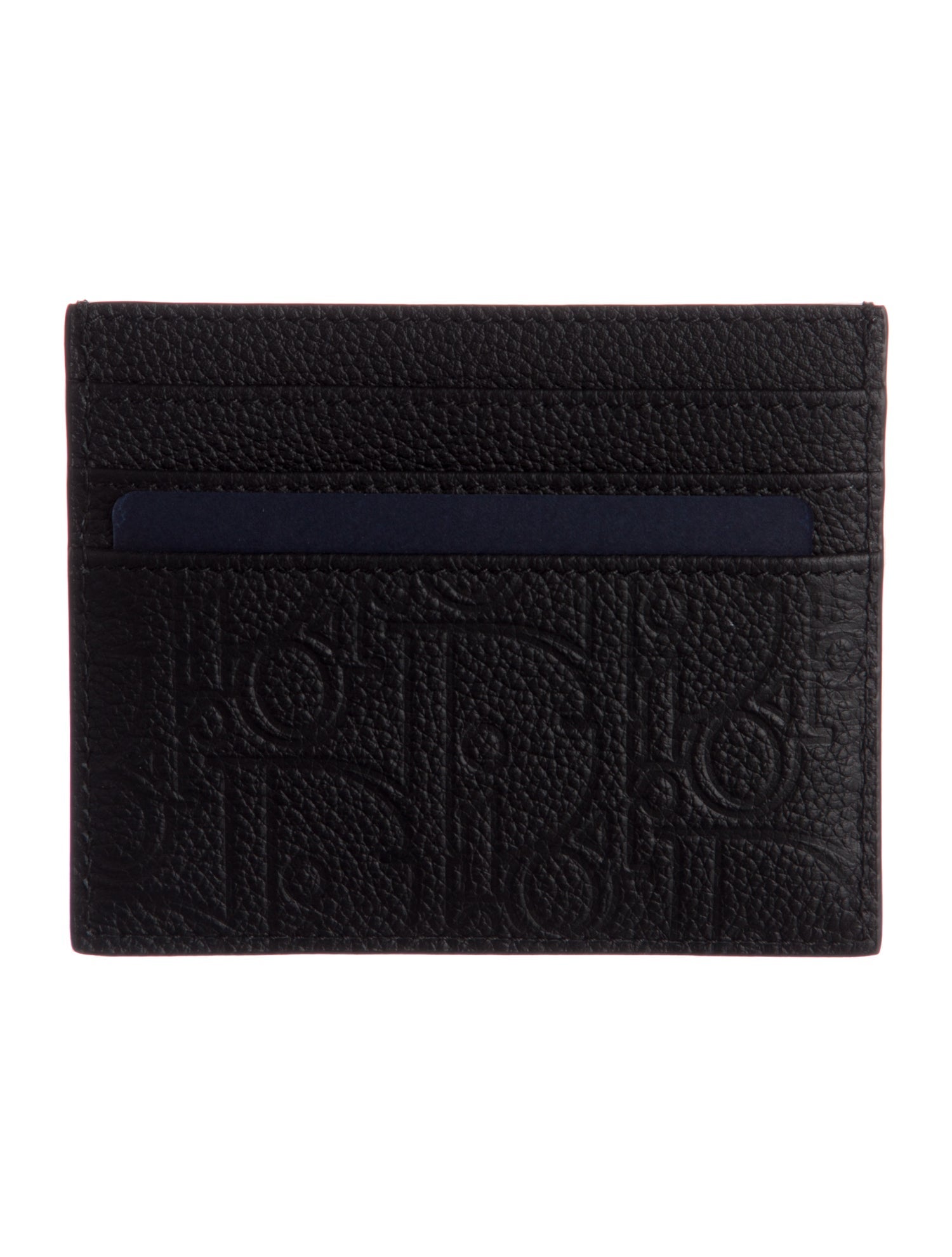 DIOR MEN Leather Printed Card Holder w/ Tags