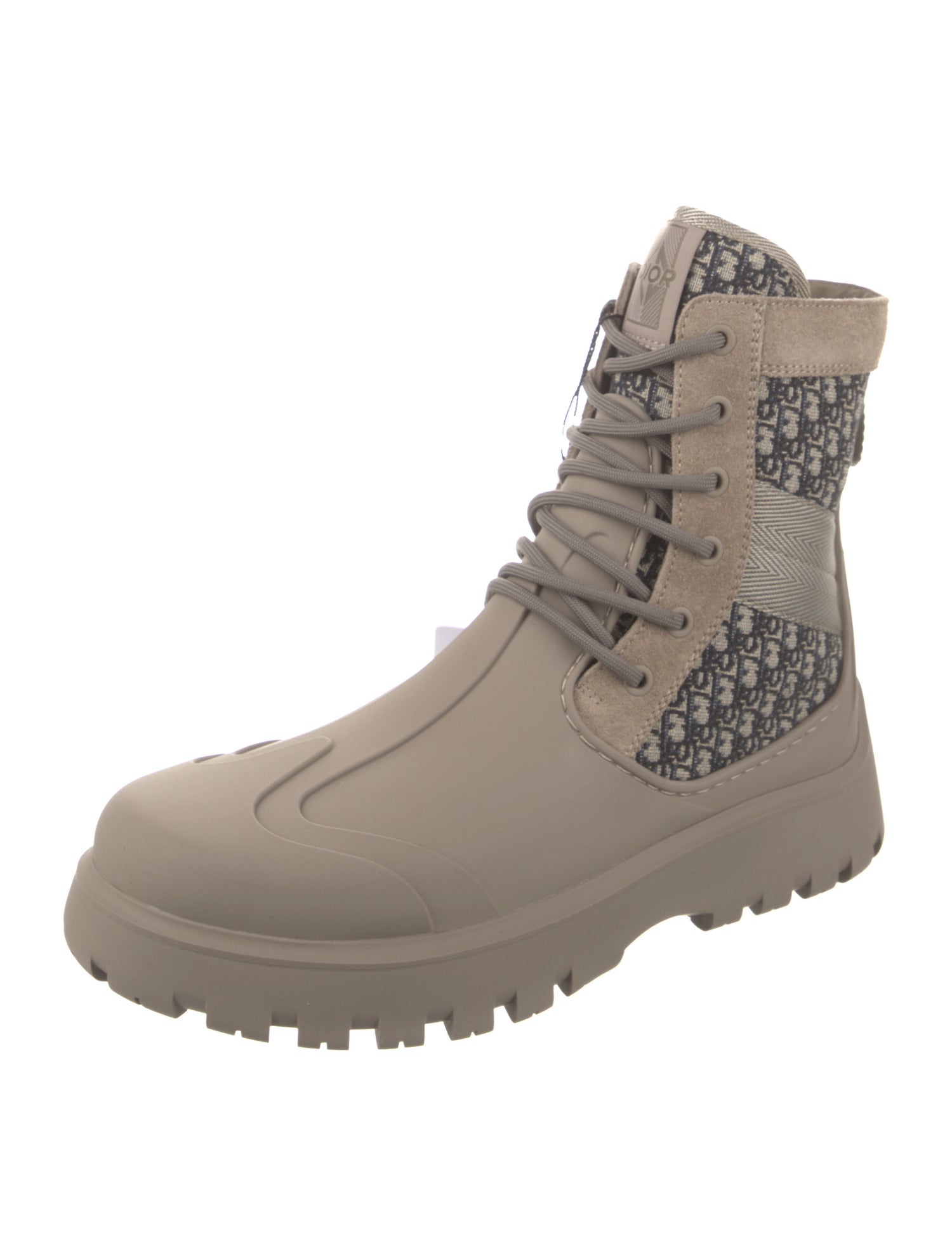 DIOR MEN Garden Oblique Jacquard Rain Boots w/ Tags