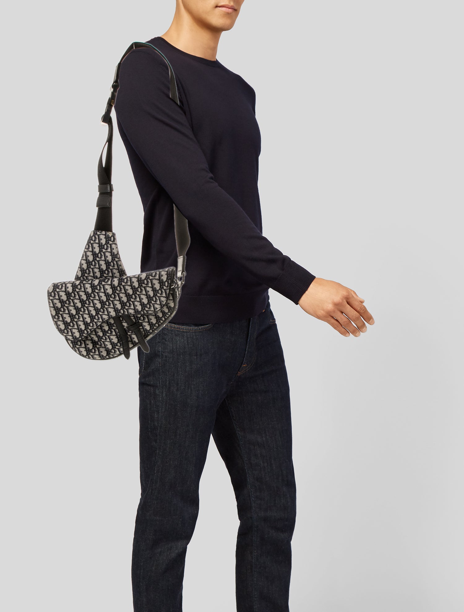 DIOR MEN Oblique Jacquard Saddle