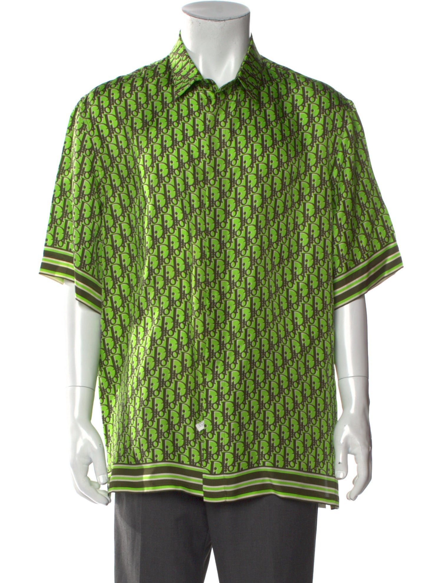 DIOR MEN Oblique Jacquard Silk Shirt