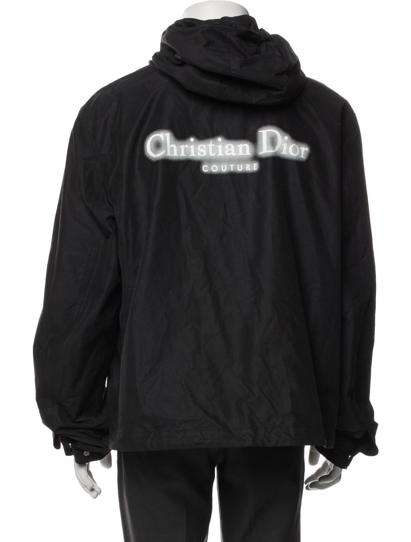 DIOR MEN 2024 Graphic Print Windbreaker - Black Outerwear