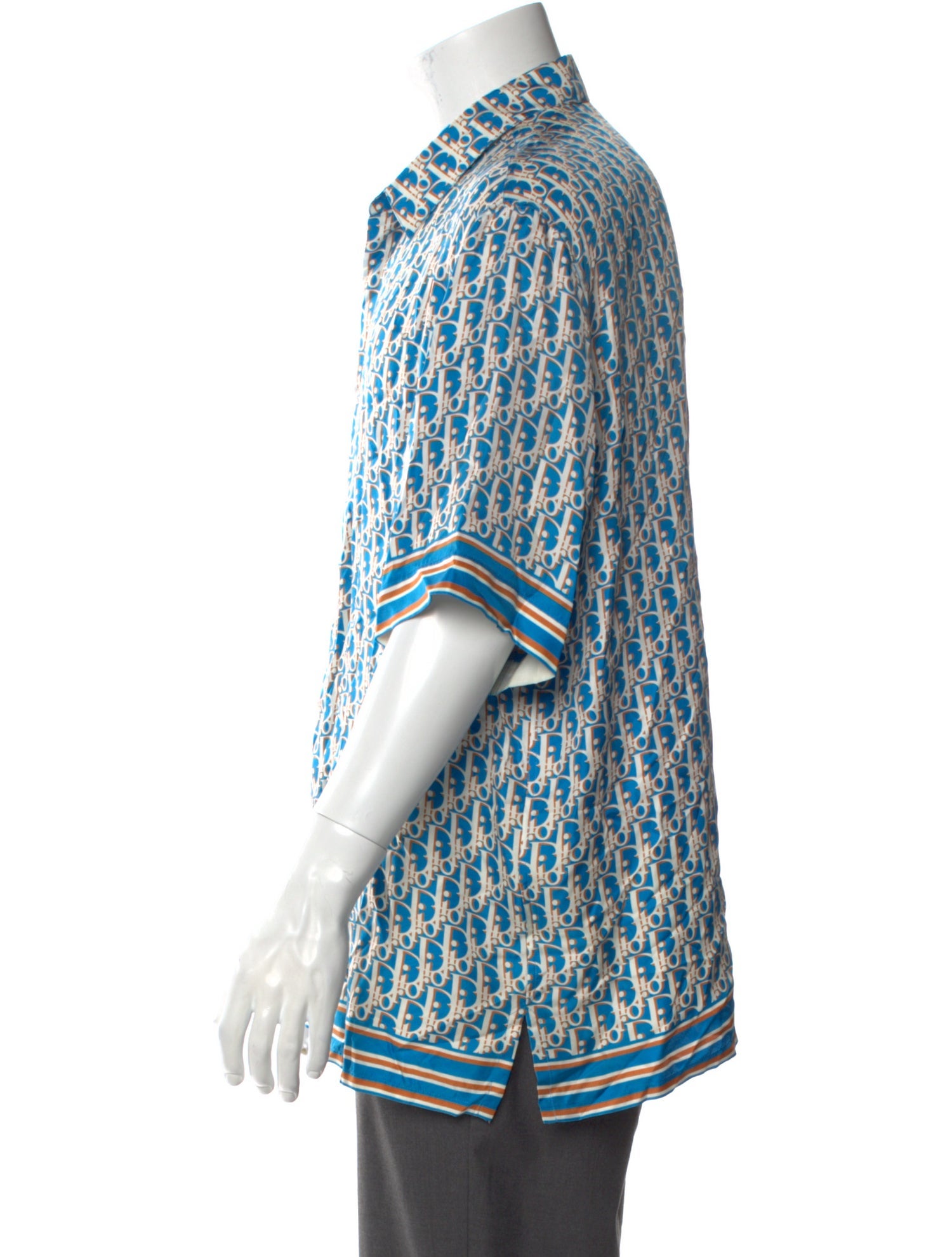 DIOR MEN Oblique Jacquard Silk Shirt