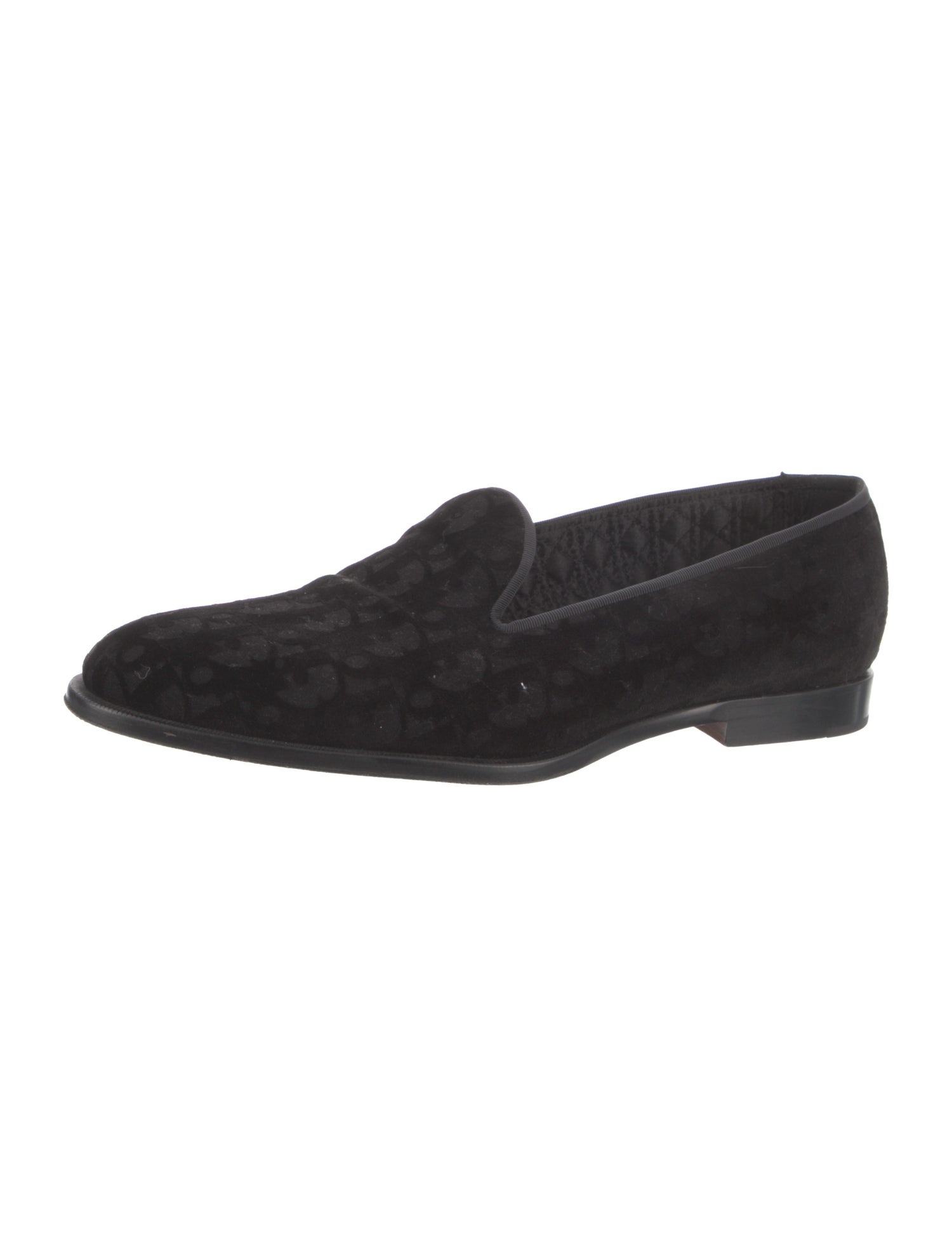 DIOR MEN Oblique Jacquard Velvet Loafers