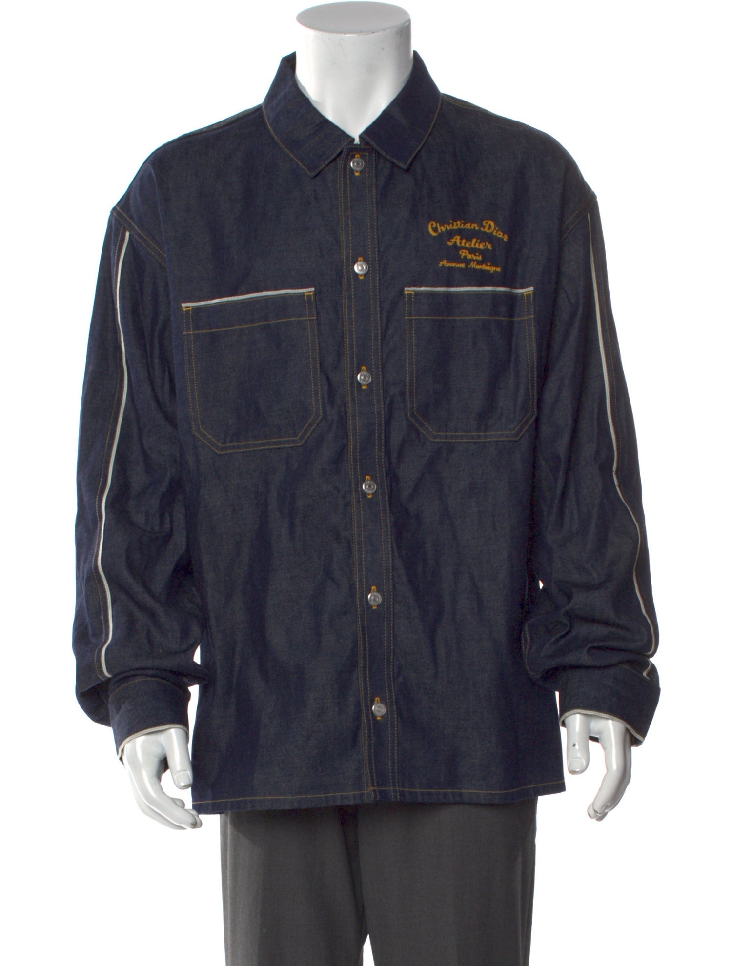 DIOR MEN 2022 Long Sleeve Denim Shirt