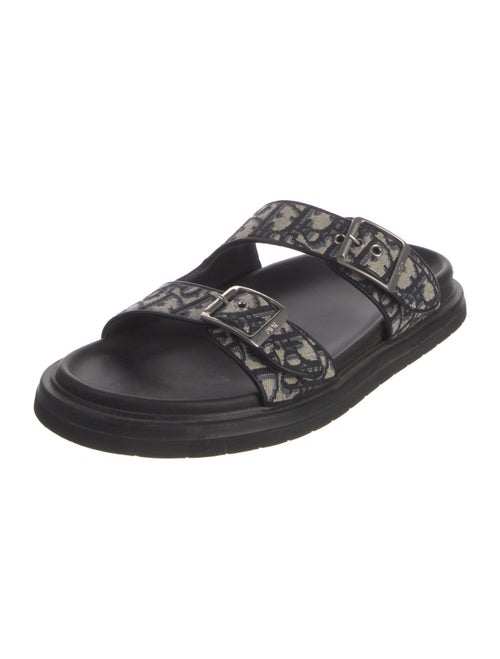 DIOR MEN Oblique Jacquard Canvas Slides
