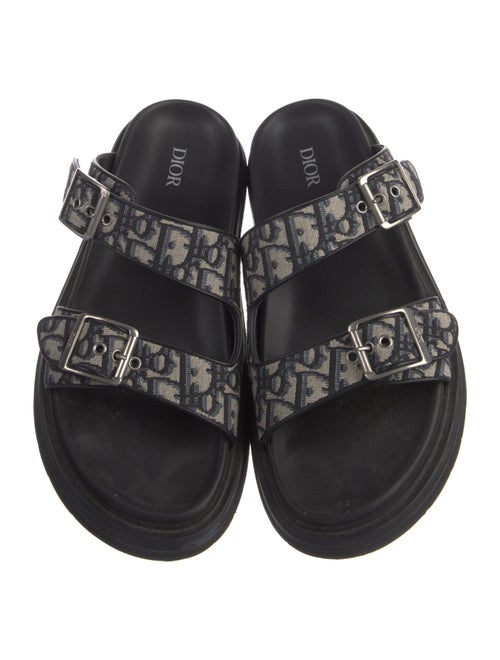 DIOR MEN Oblique Jacquard Canvas Slides