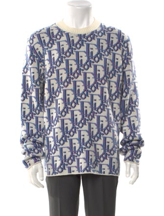 DIOR MEN Oblique Jacquard Wool Pullover