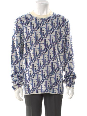 Dior MEN Sweaters Oblique Jacquard Wool Pullover L