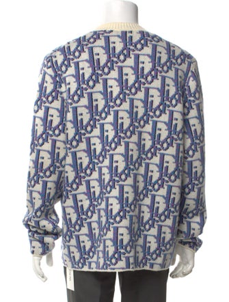 DIOR MEN Oblique Jacquard Wool Pullover